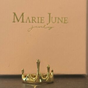 Marie June Dripping Small Gold Vermeil Ring - Size 6
